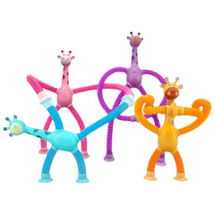 4-Piece Stretchy Giraffe Suction Cup Sensory Toy for Kids