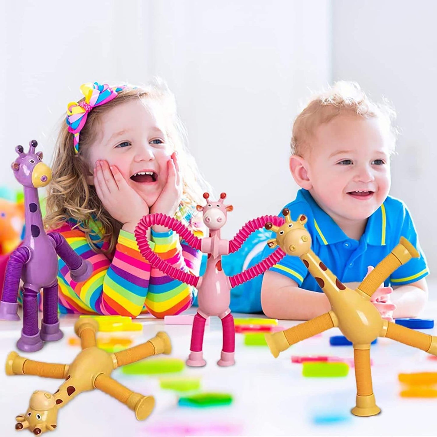 Telescopic Giraffe Suction Cup Toy